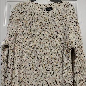 by & by Cream Speckled Rainbow Crew Neck Sweater